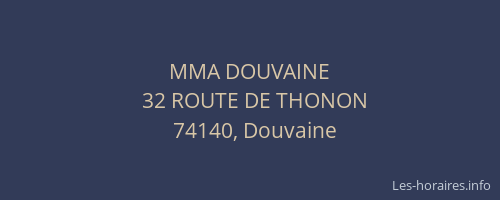 MMA DOUVAINE