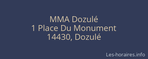 MMA Dozul&eacute;