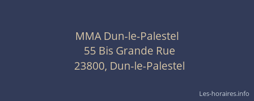 MMA Dun-le-Palestel