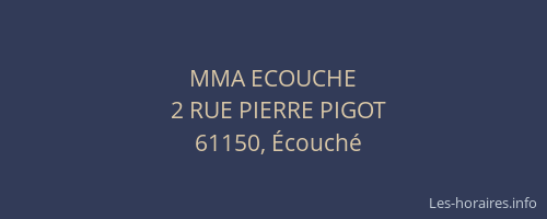 MMA ECOUCHE