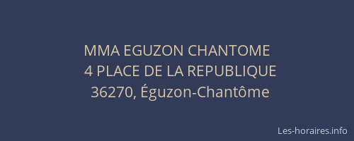 MMA EGUZON CHANTOME