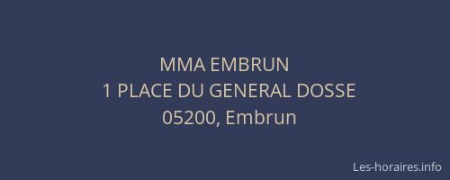 MMA EMBRUN