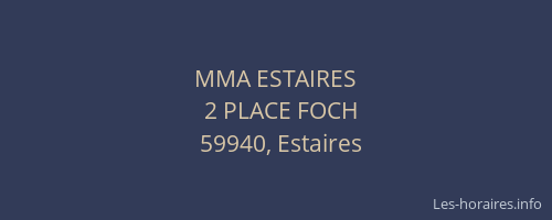 MMA ESTAIRES