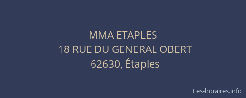 MMA ETAPLES