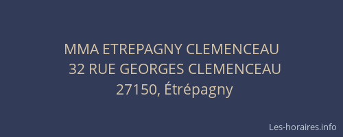 MMA ETREPAGNY CLEMENCEAU