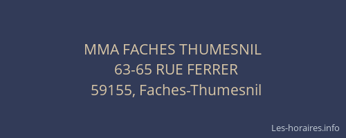 MMA FACHES THUMESNIL