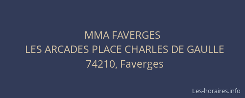 MMA FAVERGES