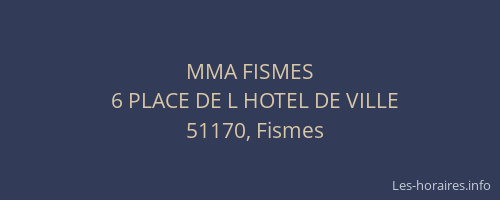 MMA FISMES