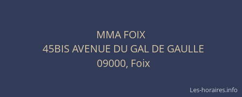 MMA FOIX