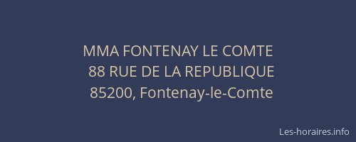MMA FONTENAY LE COMTE