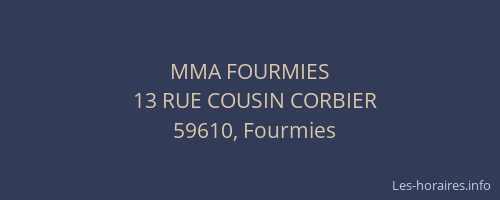 MMA FOURMIES