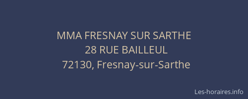 MMA FRESNAY SUR SARTHE