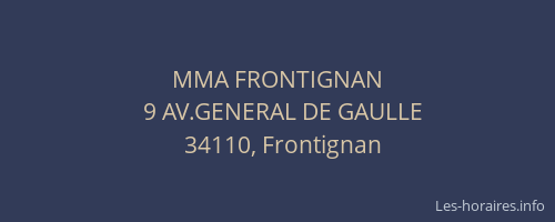 MMA FRONTIGNAN