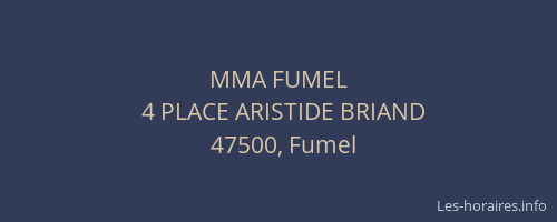 MMA FUMEL