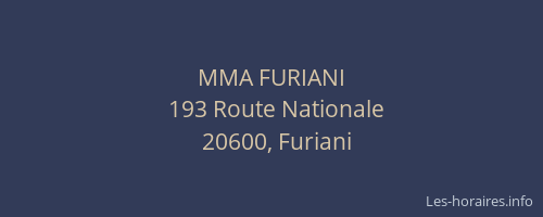 MMA FURIANI