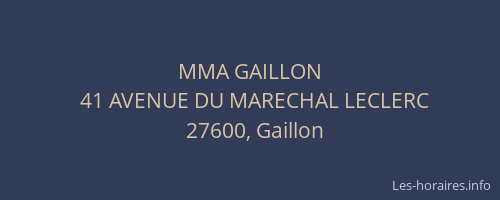 MMA GAILLON
