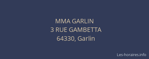 MMA GARLIN