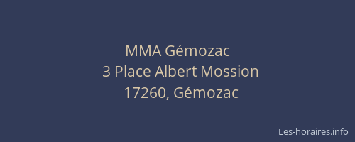 MMA G&eacute;mozac