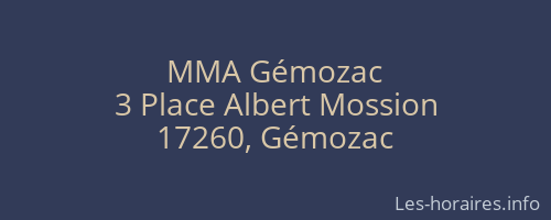 MMA Gémozac