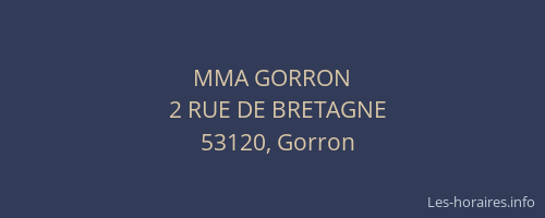 MMA GORRON