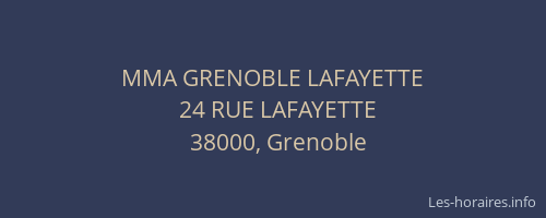 MMA GRENOBLE LAFAYETTE