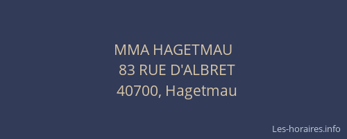MMA HAGETMAU