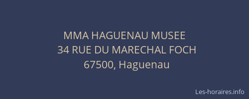 MMA HAGUENAU MUSEE