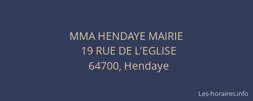 MMA HENDAYE MAIRIE