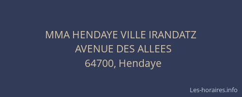 MMA HENDAYE VILLE IRANDATZ
