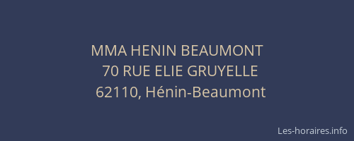 MMA HENIN BEAUMONT