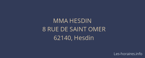 MMA HESDIN