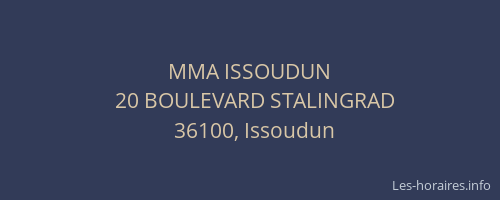 MMA ISSOUDUN