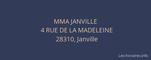 MMA JANVILLE