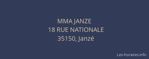 MMA JANZE