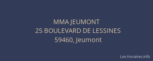 MMA JEUMONT