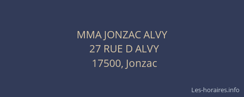 MMA JONZAC ALVY