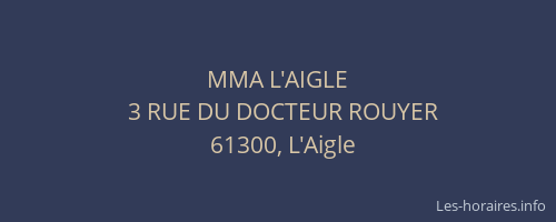 MMA L'AIGLE