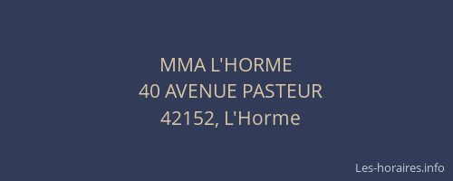 MMA L'HORME