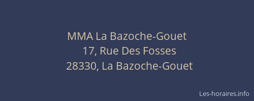 MMA La Bazoche-Gouet