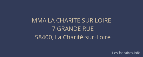 MMA LA CHARITE SUR LOIRE