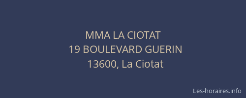 MMA LA CIOTAT