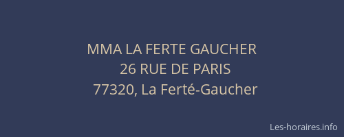 MMA LA FERTE GAUCHER