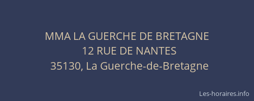 MMA LA GUERCHE DE BRETAGNE