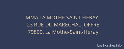 MMA LA MOTHE SAINT HERAY