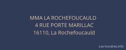 MMA LA ROCHEFOUCAULD
