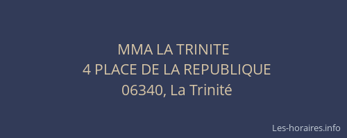 MMA LA TRINITE