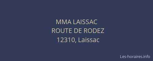 MMA LAISSAC