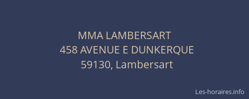MMA LAMBERSART