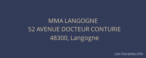 MMA LANGOGNE