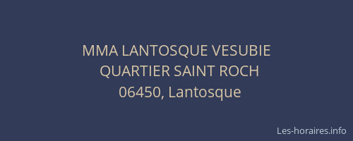 MMA LANTOSQUE VESUBIE